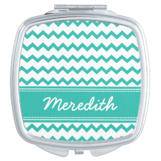 Chevron Pattern Compact Mirror Bridal Party Gift