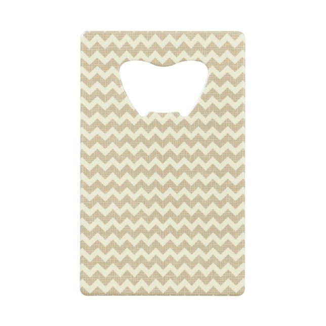 Chevron Pattern Credit Card Bottle Opener (Front)