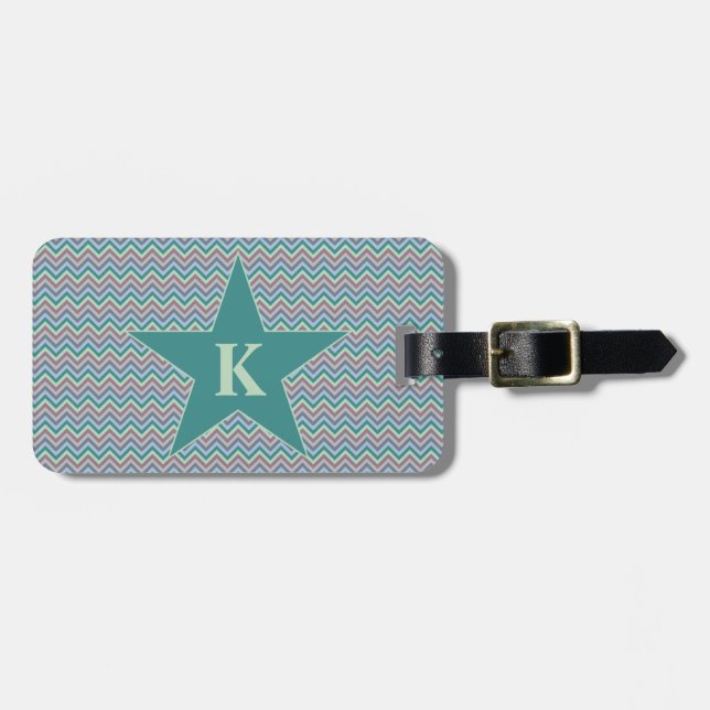 Chevron Pattern custom luggage tag (Front Horizontal)