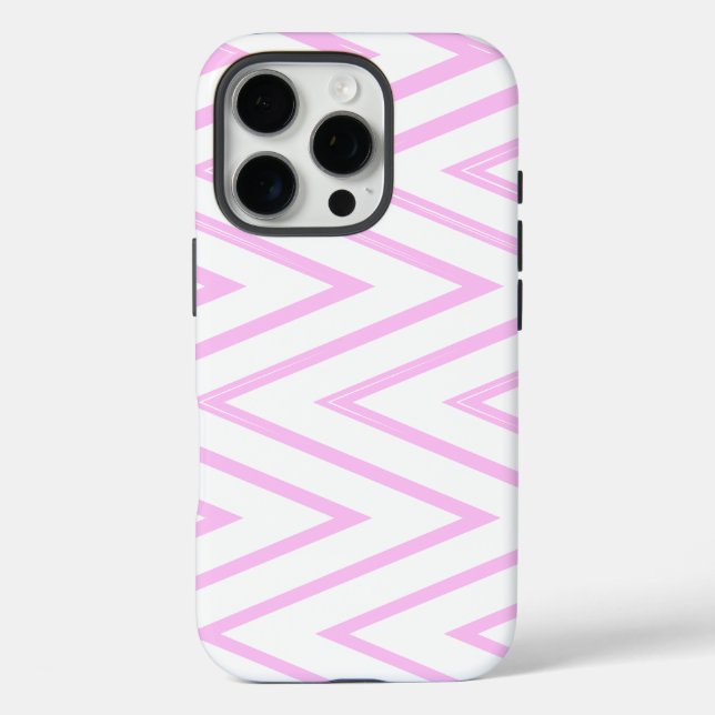 Chevron Pattern Design in Pink and White Case-Mate iPhone Case (Back)