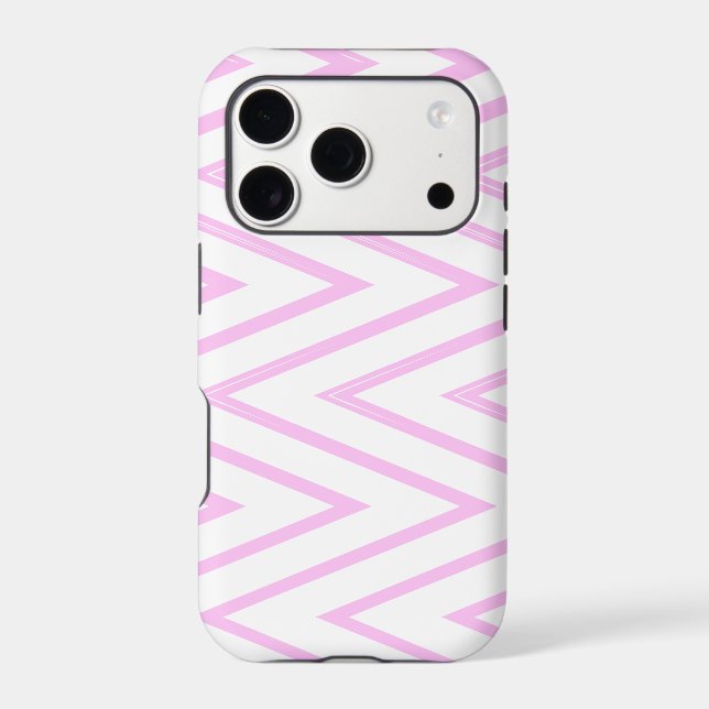 Chevron Pattern Design in Pink and White Case-Mate iPhone Case (Back)