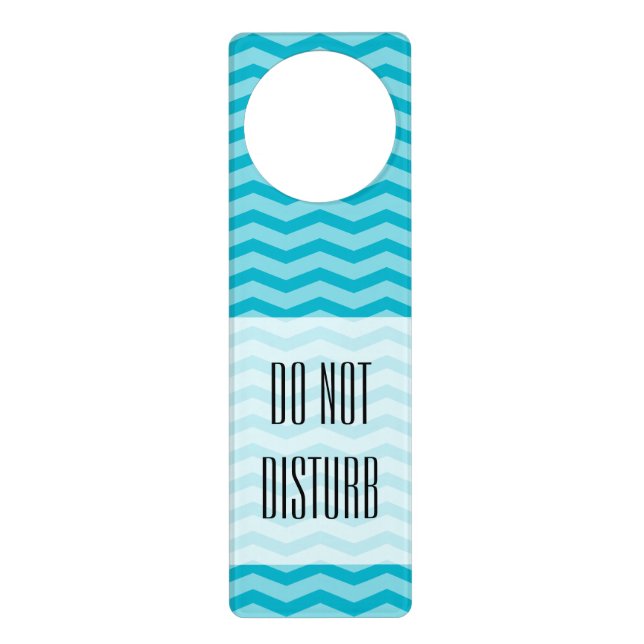Chevron pattern door hanger | Do not disturb sign (Front)