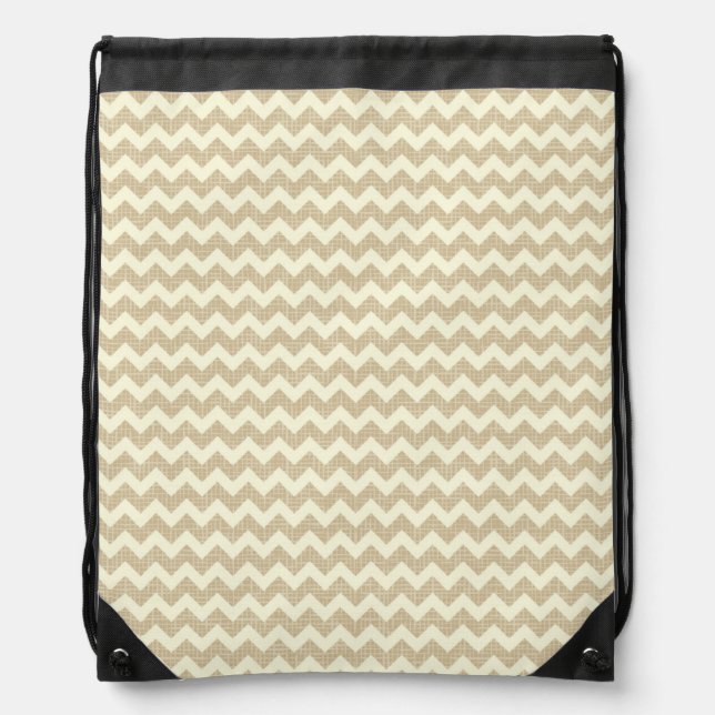 Chevron Pattern Drawstring Bag (Front)