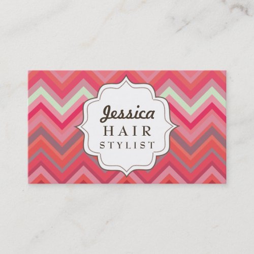Chevron Pattern Hair Stylist Appointment Cards Business Card Templates