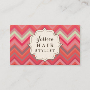 Chevron Pattern Hair Stylist Appointment Cards