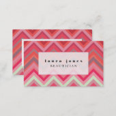Chevron Pattern Hair Stylist Fashion Template Business Card (Front/Back)