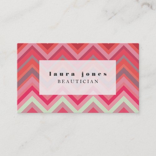 Chevron Pattern Hair Stylist Fashion Template Business Cards