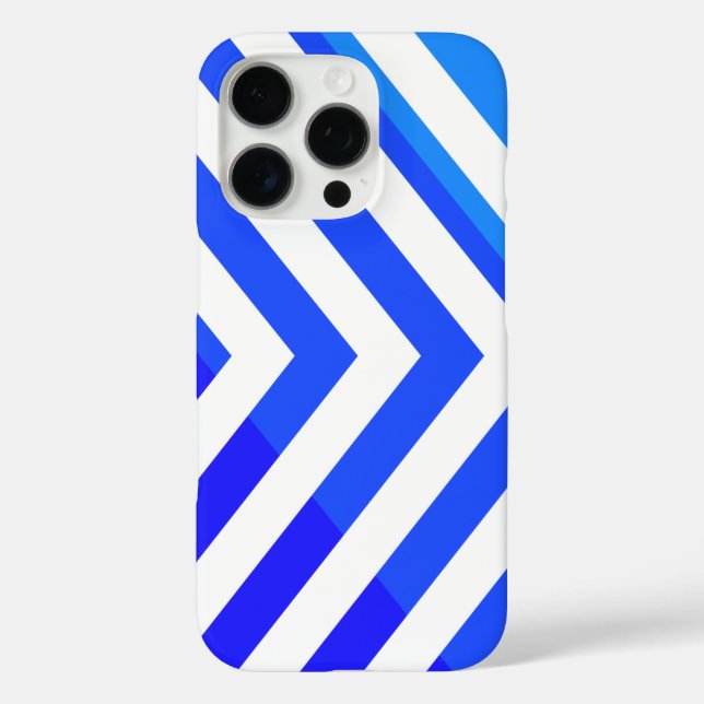 Chevron Pattern in Blue and White Case-Mate iPhone Case (Back)