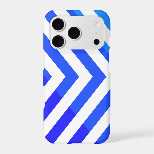 Chevron Pattern in Blue and White Case-Mate iPhone Case (Back)