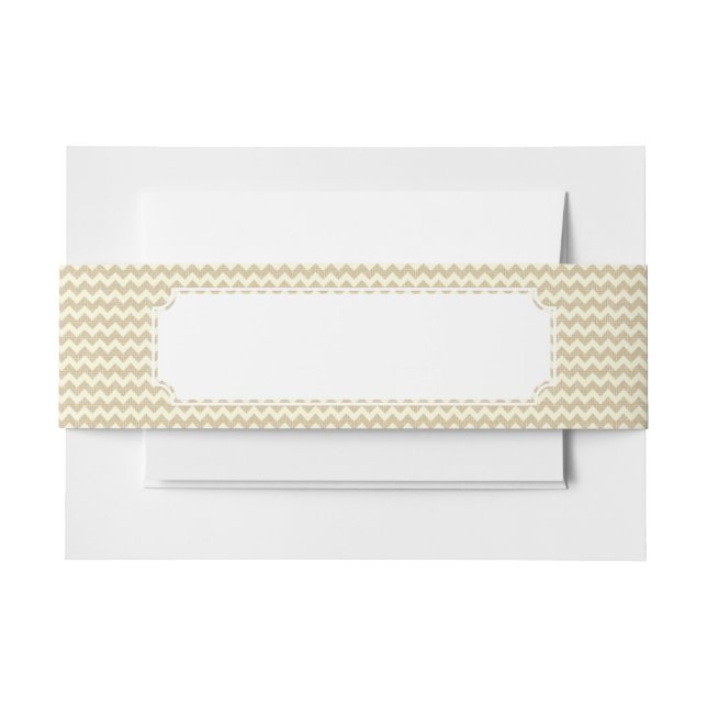 Chevron Pattern Invitation Belly Band (Front Example)