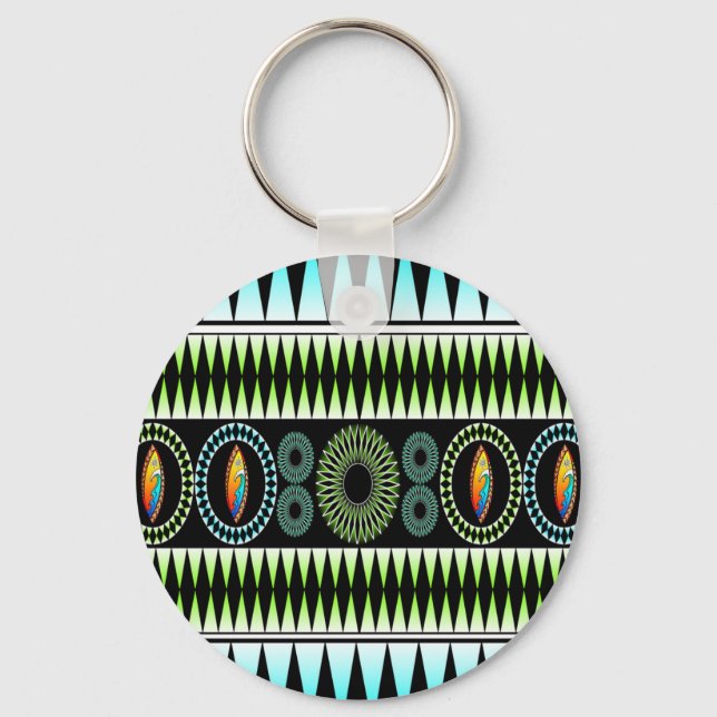 Chevron  Pattern Keychain (Front)