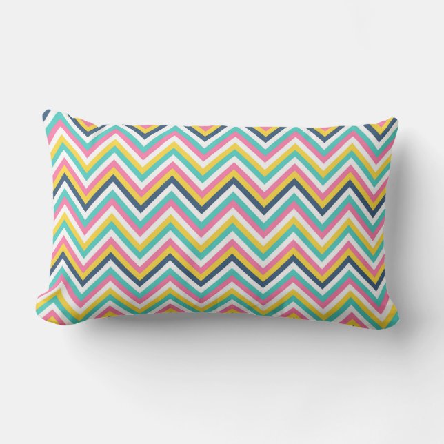 Chevron pattern lumbar pillow (Front)