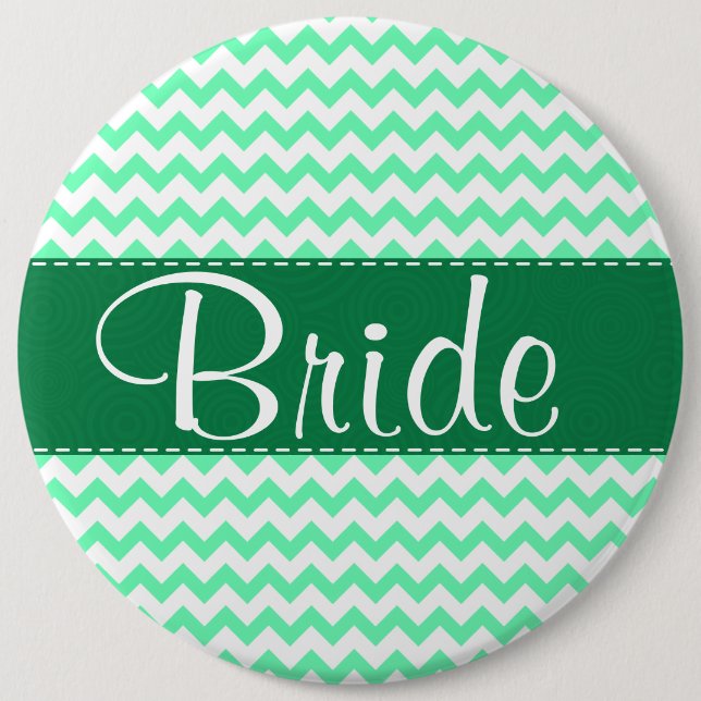 Chevron Pattern; Mint Green Button (Front)