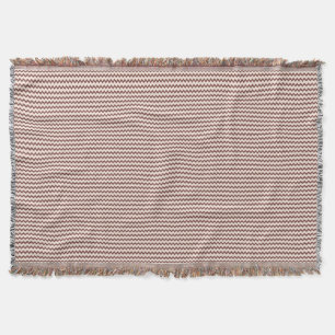 Chevron pattern natural warm brown and pale pink throw blanket