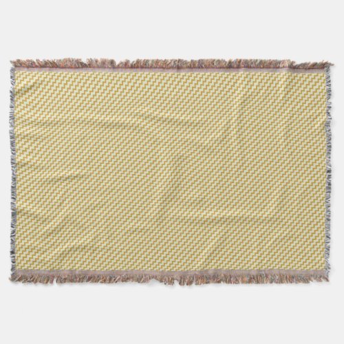 Chevron pattern natural yellow ochre pale green throw blanket