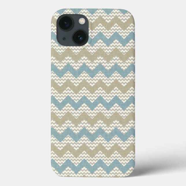 Chevron pattern on linen texture Case-Mate iPhone case (Back)