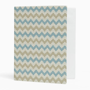 Chevron pattern on linen texture mini binder