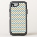 Chevron pattern on linen texture OtterBox defender iPhone SE/8/7 case