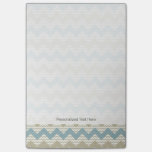 Chevron pattern on linen texture post-it notes