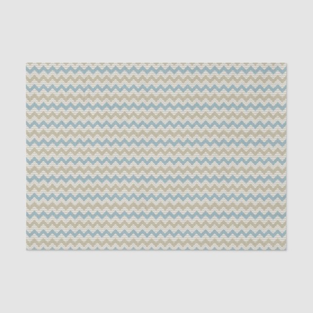 Chevron pattern on linen texture tissue paper (Front)