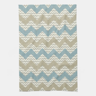 Chevron pattern on linen texture towel