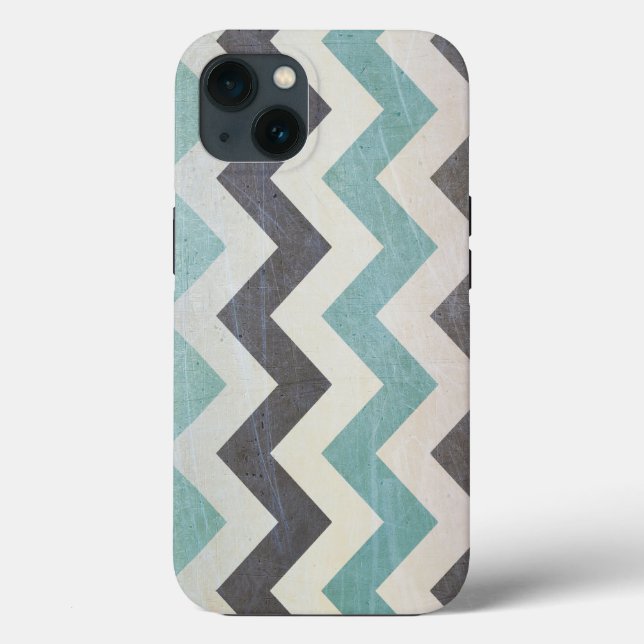 Chevron Pattern On Metal Texture by Shirley Taylor Case-Mate iPhone Case (Back)