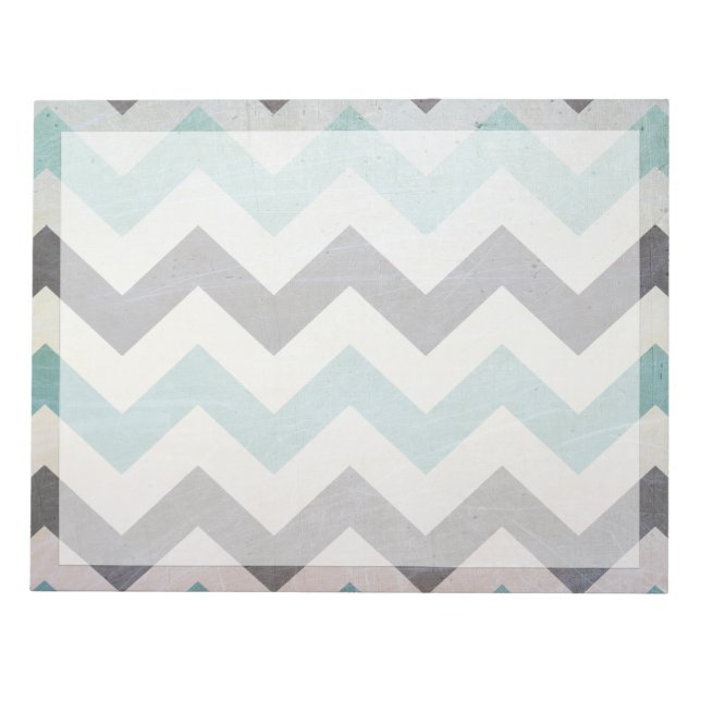 Chevron Pattern On Metal Texture by Shirley Taylor Notepad (Front)