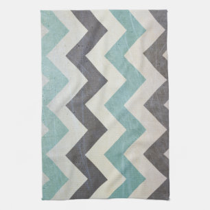 Chevron Pattern On Metal Texture by Shirley Taylor Towel