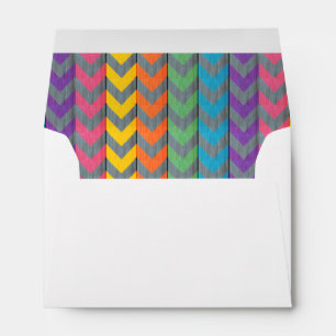 Chevron Pattern On Wood Texture by Shirley Taylor Envelope