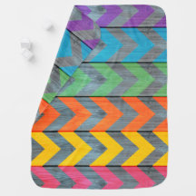 Chevron Pattern On Wood Texture by Shirley Taylor