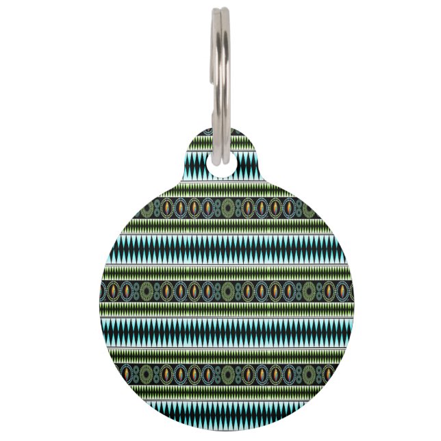 Chevron  Pattern Pet Name Tag (Front)