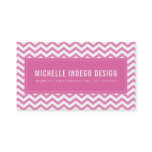 CHEVRON PATTERN preppy modern pretty candy pink Business Card