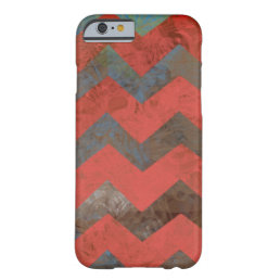 Chevron Pattern Red Brown Barely There iPhone 6 Case