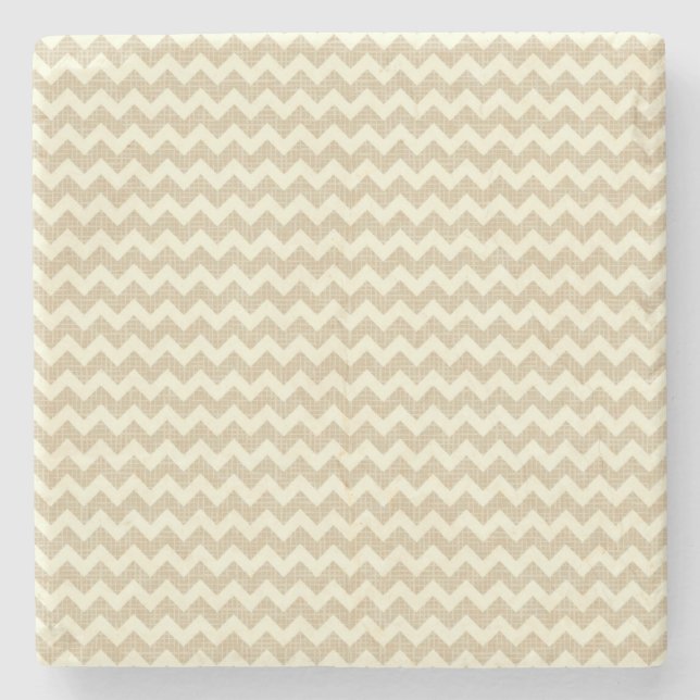 Chevron Pattern Stone Coaster (Front)