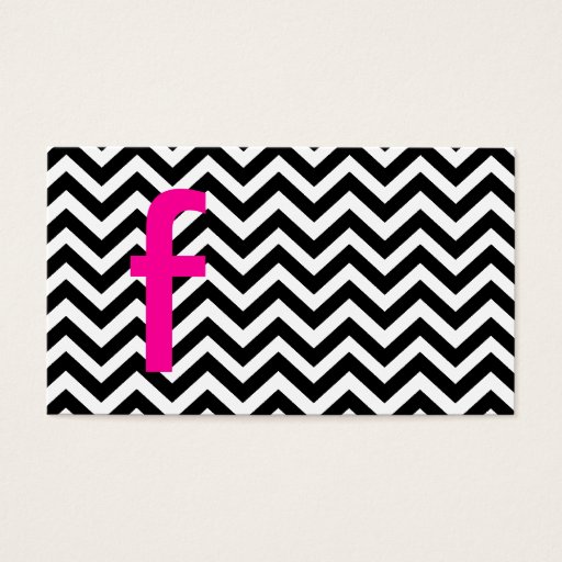 Customizable Chevron Pattern with Monogram Business Card