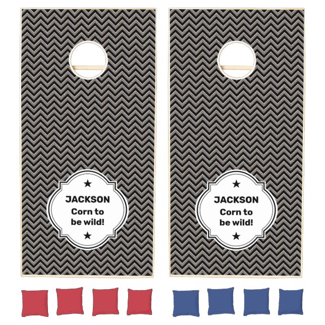 Chevron Personalized Cornhole Set (Set)
