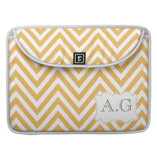 Chevron Personalized Monogram Macbook Pro 15" Bag Sleeve For MacBook Pro