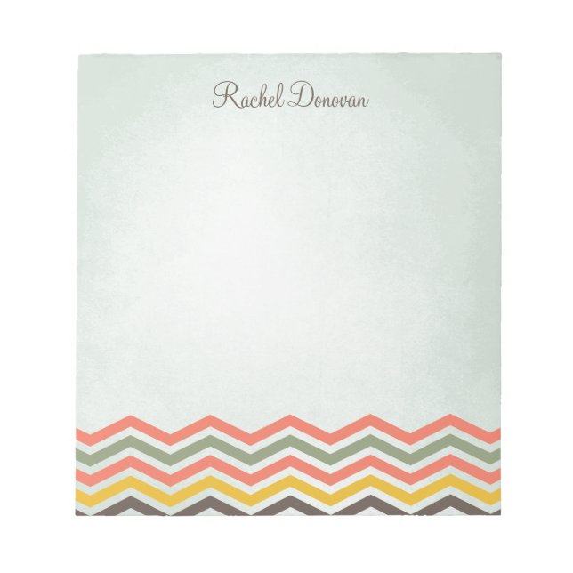 Chevron Personalized Notepad (Front)