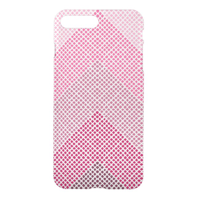 Chevron Pink Polka dots Uncommon iPhone Case (Back)