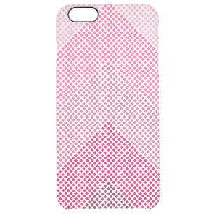 Chevron Pink Polka dots Clear iPhone 6 Plus Case