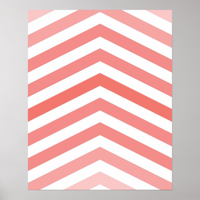 Chevron Print { CORAL } (Front)
