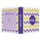 Chevron Purple Yellow Monogrammed Circle Stitches