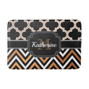 Chevron & Quatrefoil Bath Mat