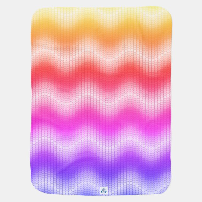 Chevron Rainbow Baby Blanket (Back)