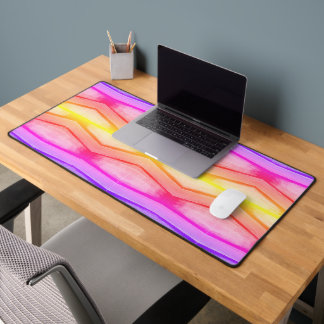 Chevron rainbow desk mat