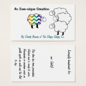 Chevron Rainbow Sheep Hang Tag and Business Card (Front & Back)