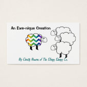 Chevron Rainbow Sheep Hang Tag and Business Card (Front)