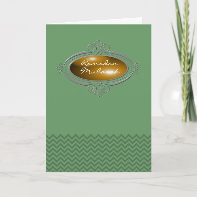 Chevron Ramadan Mubarak Card (Front)