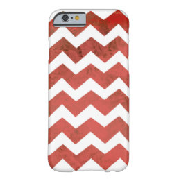 Chevron Red Striped Modern Pattern Barely There iPhone 6 Case