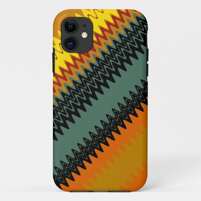 Chevron Retro Zigzag Stripes Art Design Case-Mate iPhone Case (Back)